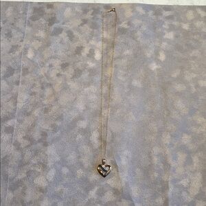 Kay Jewelers Gold Heart Necklace with diamond Accents.